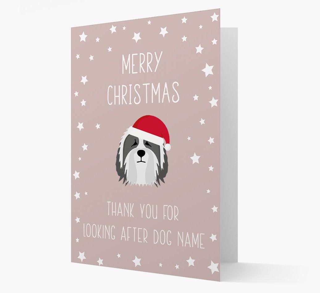 'Thank You' Christmas Card with your {breedFullName} Christmas Icon