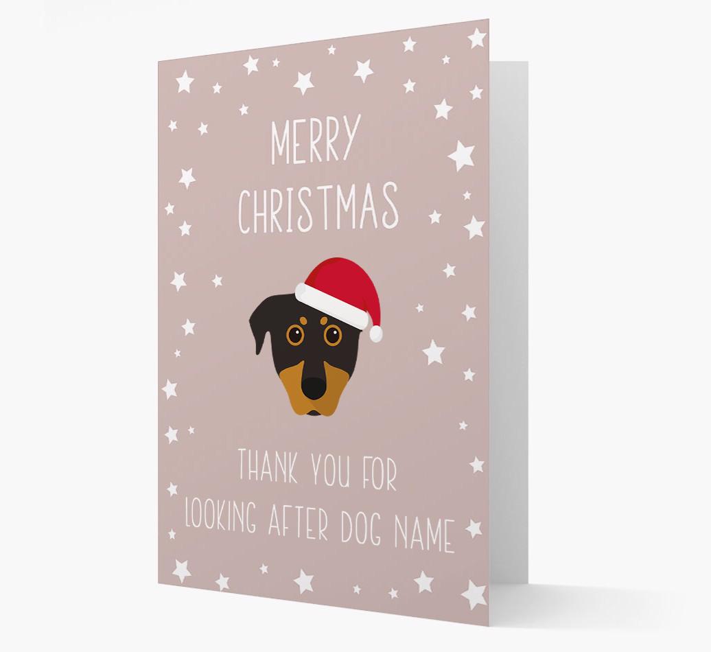 'Thank You' Christmas Card with your {breedFullName} Christmas Icon