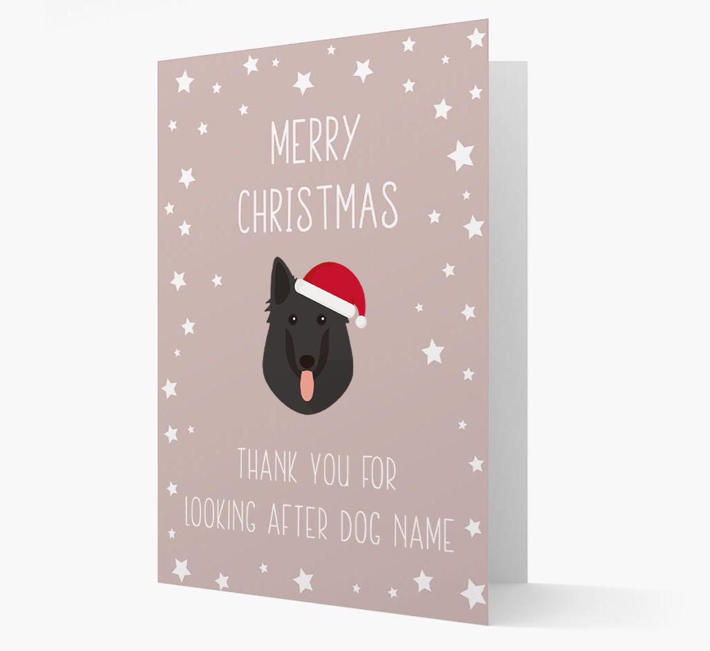 'Thank You' Christmas Card with your {breedFullName} Christmas Icon