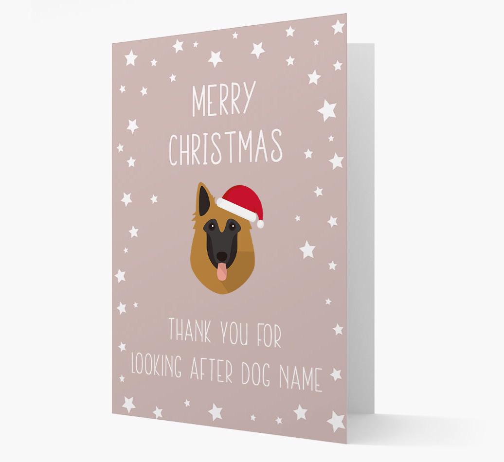 'Thank You' Christmas Card with your {breedFullName} Christmas Icon