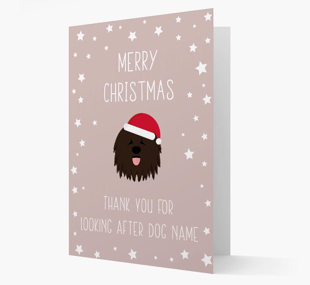 'Thank You' Christmas Card with your {breedFullName} Christmas Icon