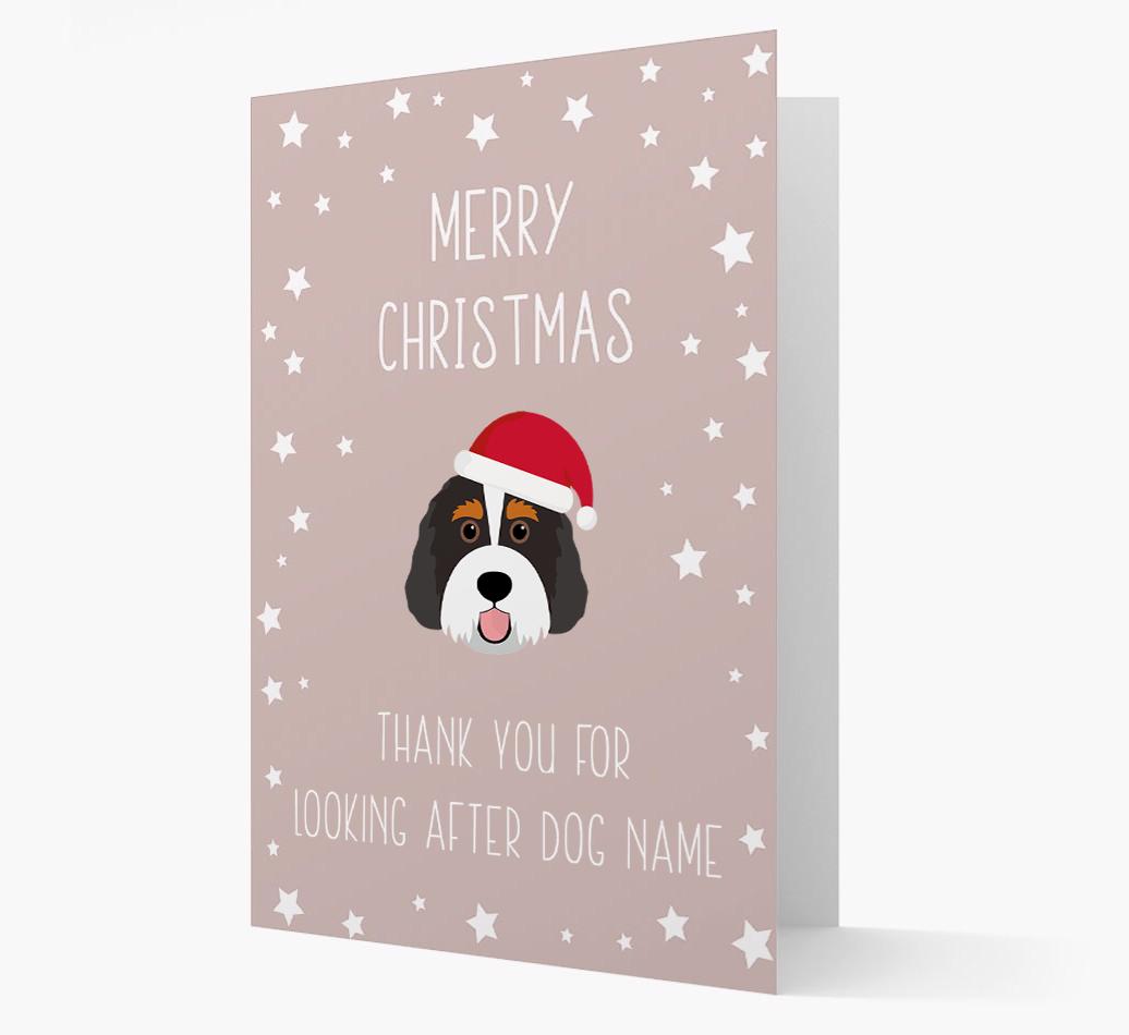 'Thank You' Christmas Card with your {breedFullName} Christmas Icon
