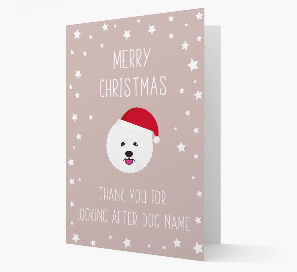 'Thank You' Christmas Card with your {breedFullName} Christmas Icon