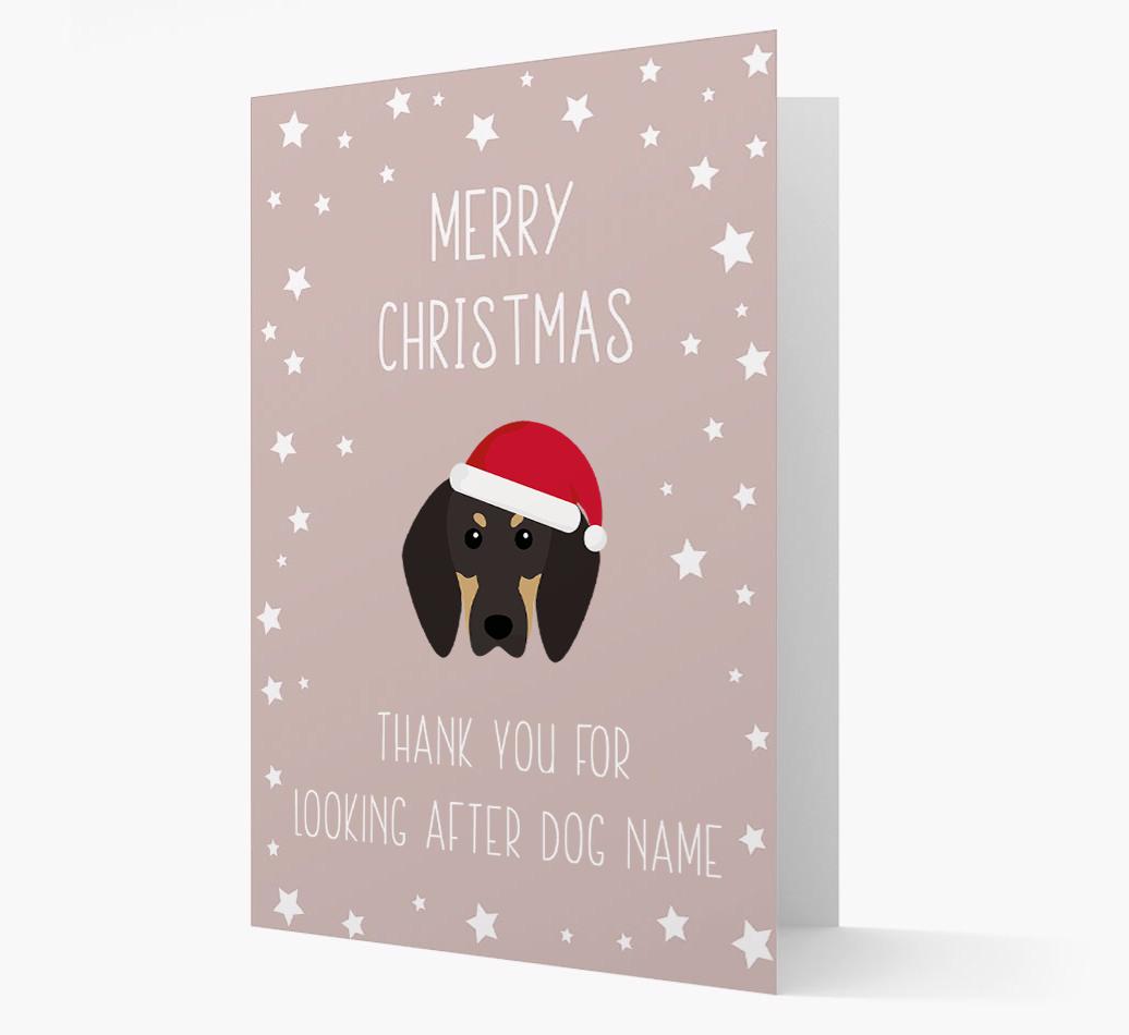 'Thank You' Christmas Card with your {breedFullName} Christmas Icon
