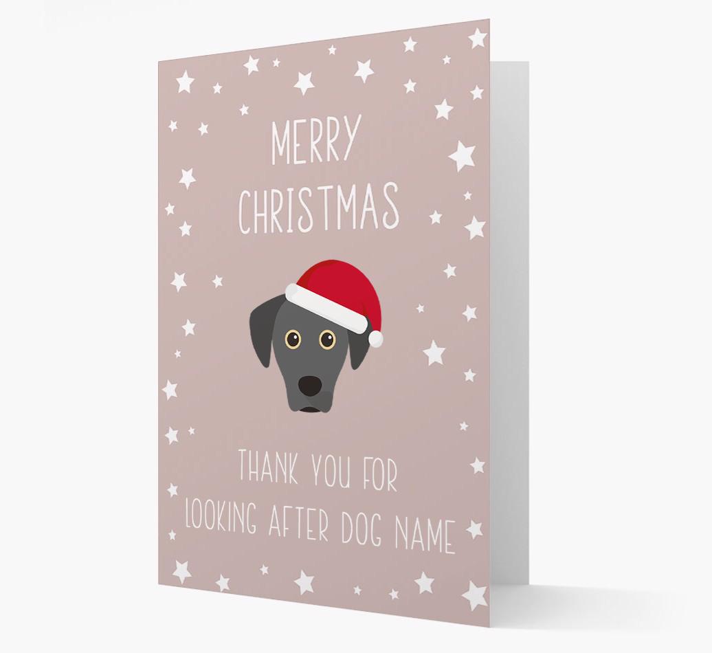 'Thank You' Christmas Card with your {breedFullName} Christmas Icon