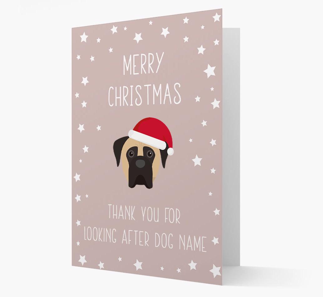 'Thank You' Christmas Card with your {breedFullName} Christmas Icon