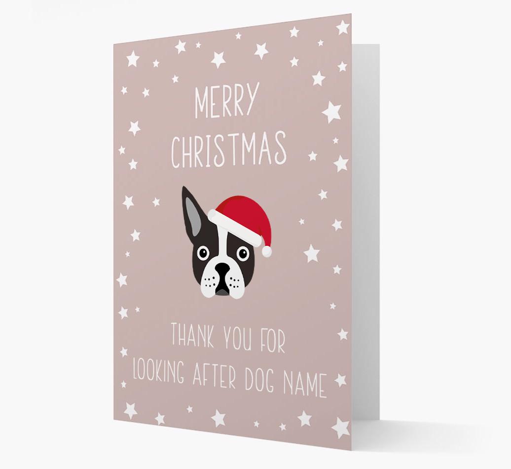'Thank You' Christmas Card with your {breedFullName} Christmas Icon