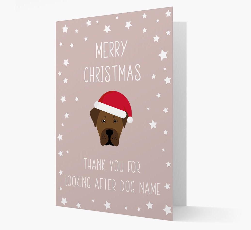 'Thank You' Christmas Card with your {breedFullName} Christmas Icon