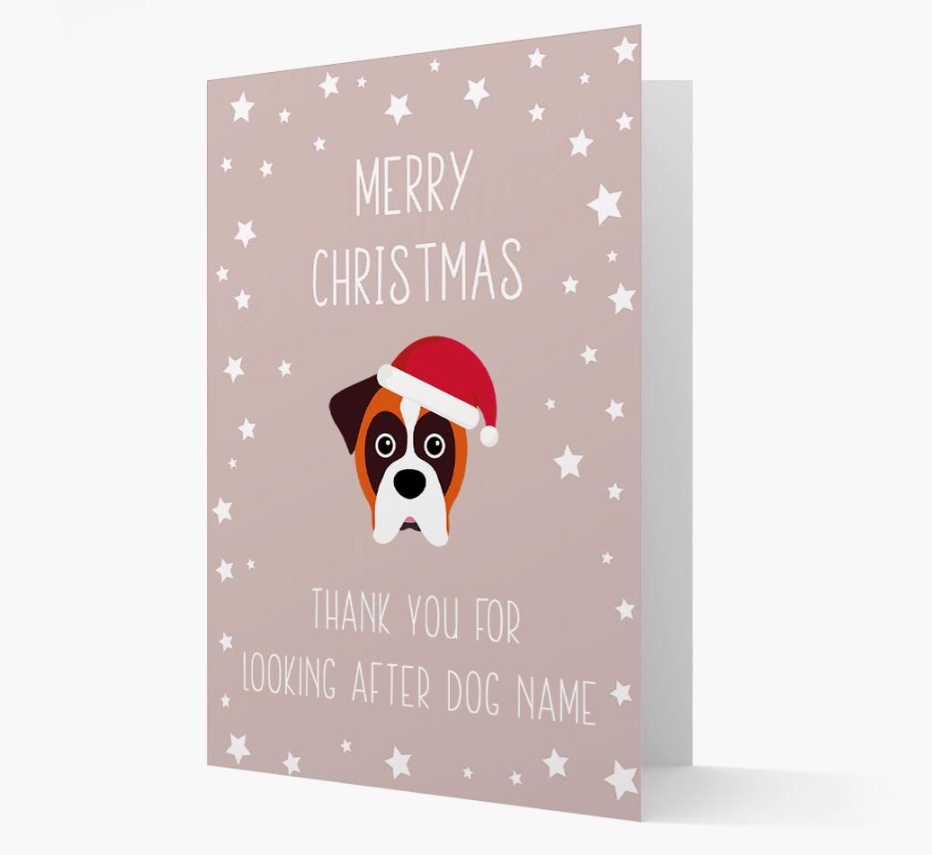 'Thank You' Christmas Card with your {breedFullName} Christmas Icon