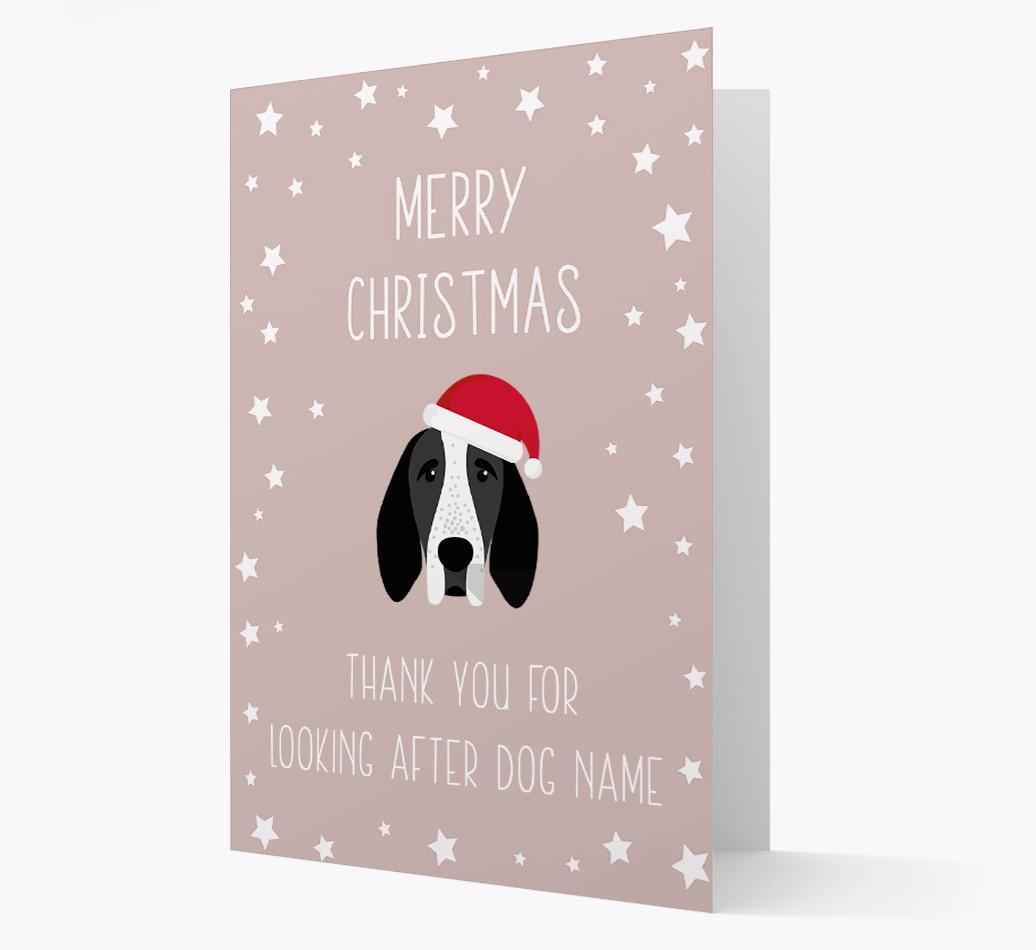 'Thank You' Christmas Card with your {breedFullName} Christmas Icon