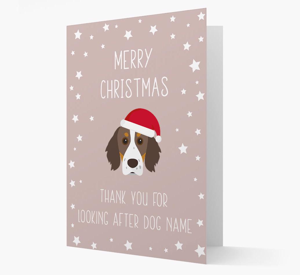 'Thank You' Christmas Card with your {breedFullName} Christmas Icon