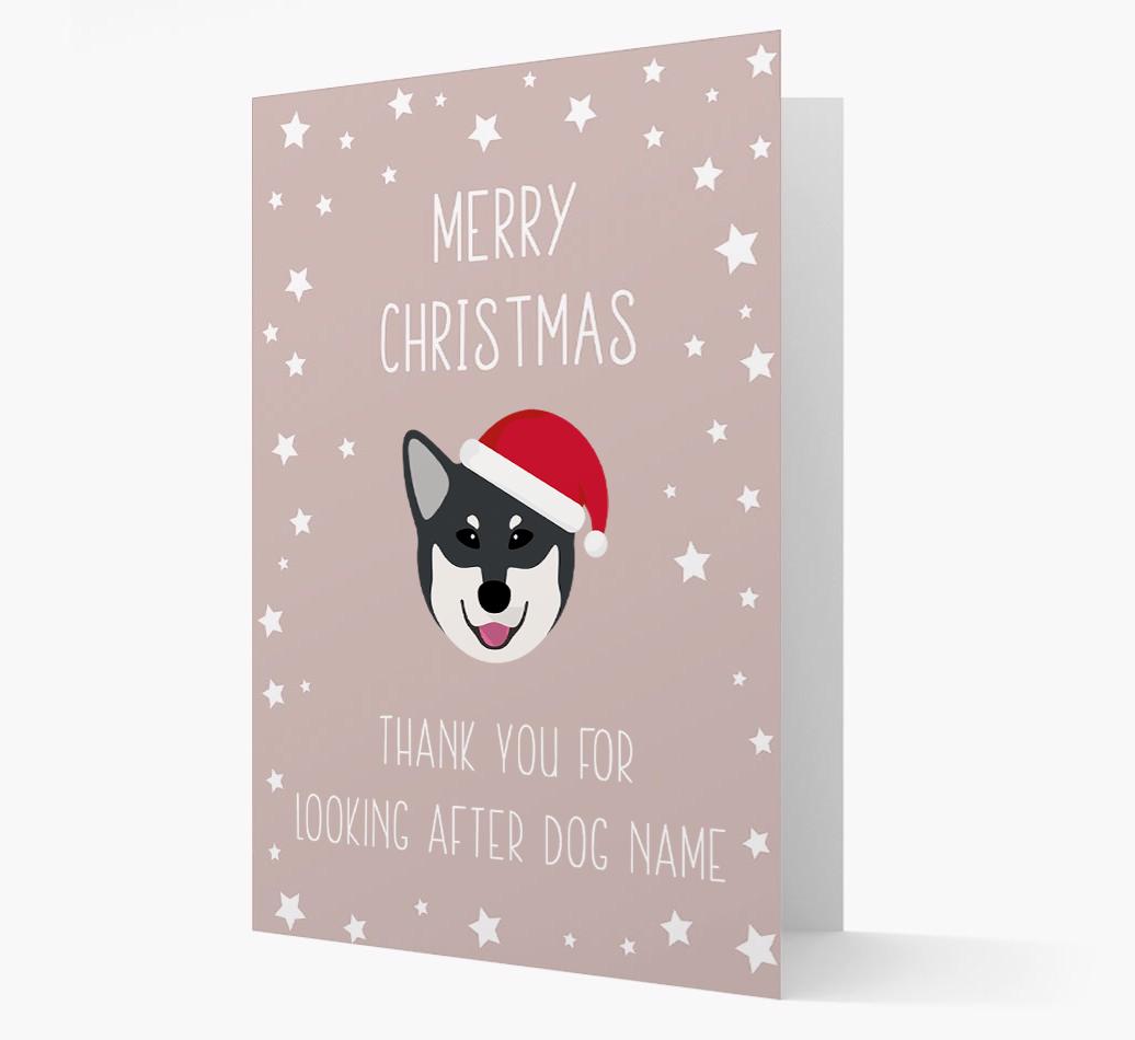'Thank You' Christmas Card with your {breedFullName} Christmas Icon