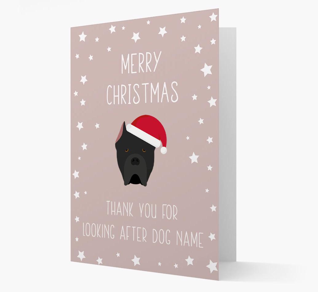 'Thank You' Christmas Card with your {breedFullName} Christmas Icon
