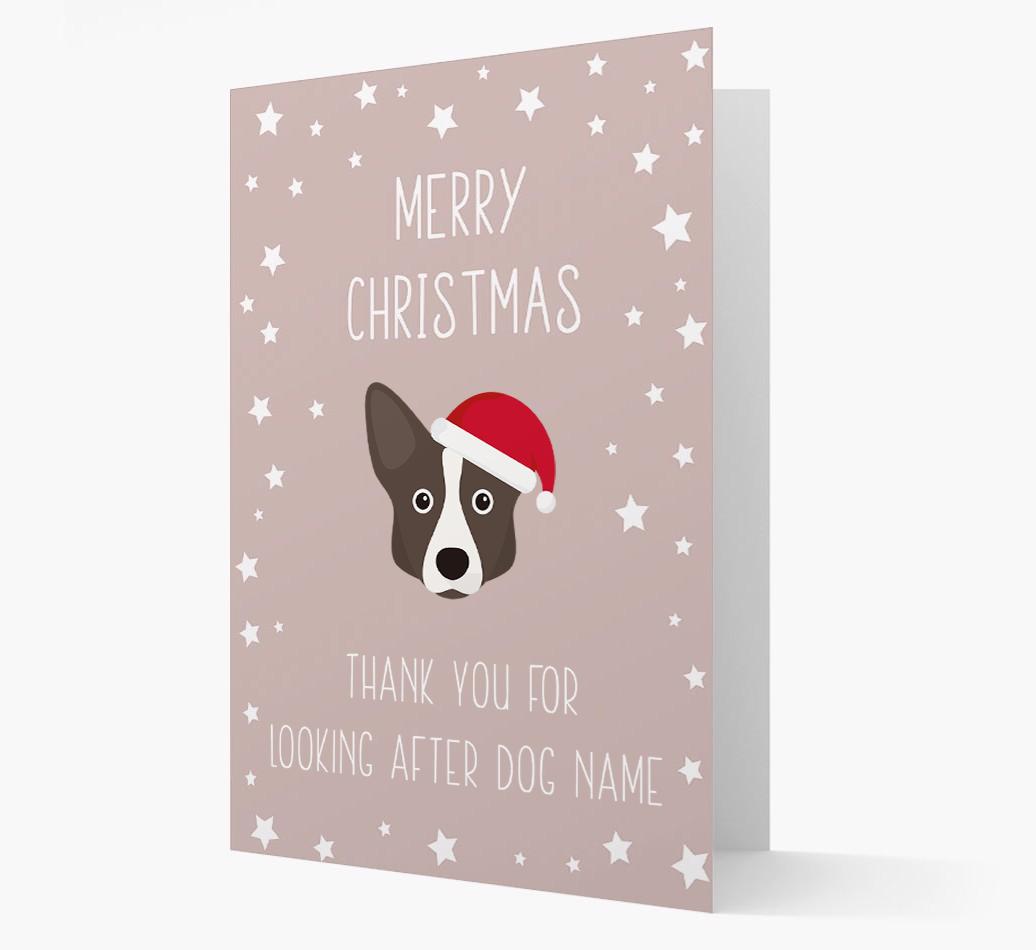 'Thank You' Christmas Card with your {breedFullName} Christmas Icon