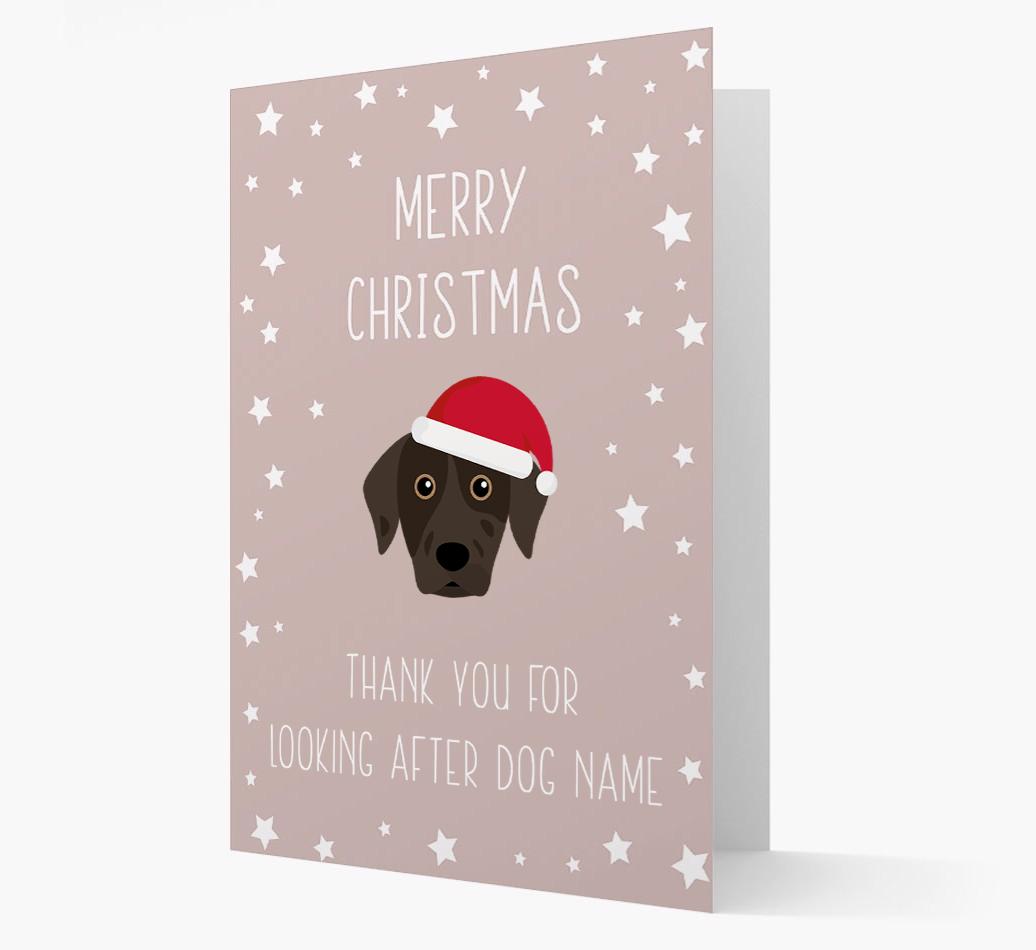'Thank You' Christmas Card with your {breedFullName} Christmas Icon