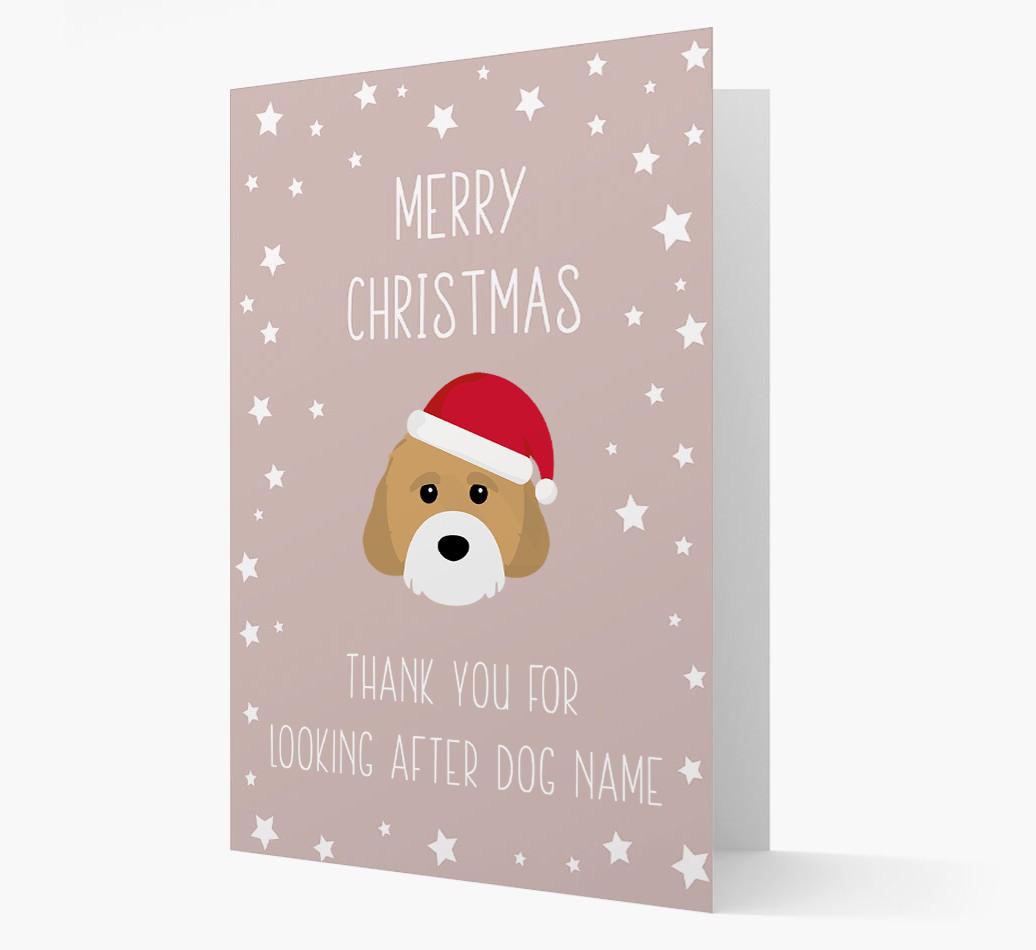 'Thank You' Christmas Card with your {breedFullName} Christmas Icon