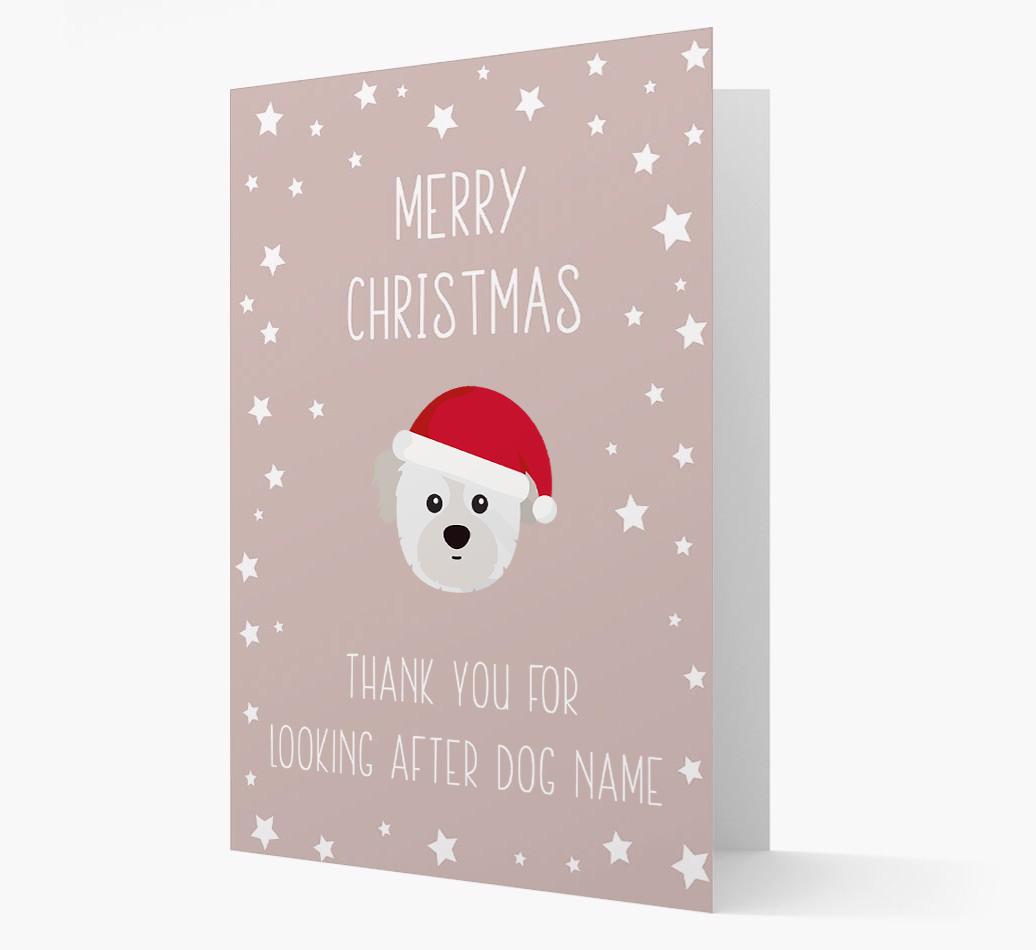 'Thank You' Christmas Card with your {breedFullName} Christmas Icon