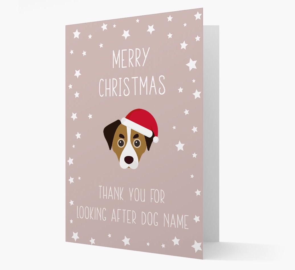'Thank You' Christmas Card with your {breedFullName} Christmas Icon