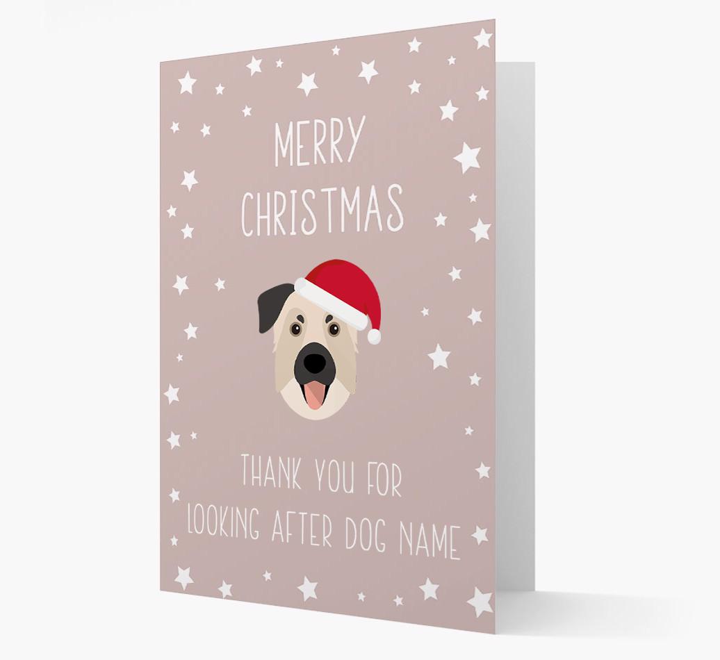 'Thank You' Christmas Card with your {breedFullName} Christmas Icon