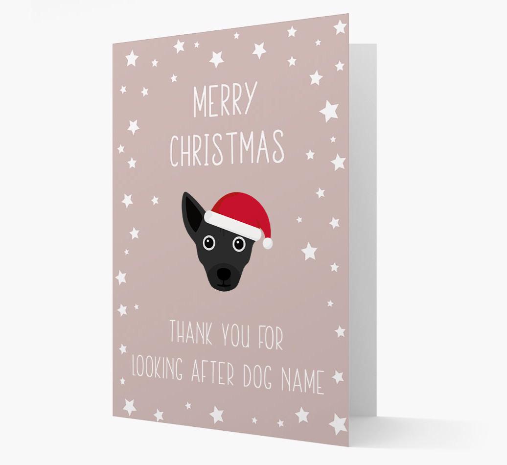 'Thank You' Christmas Card with your {breedFullName} Christmas Icon