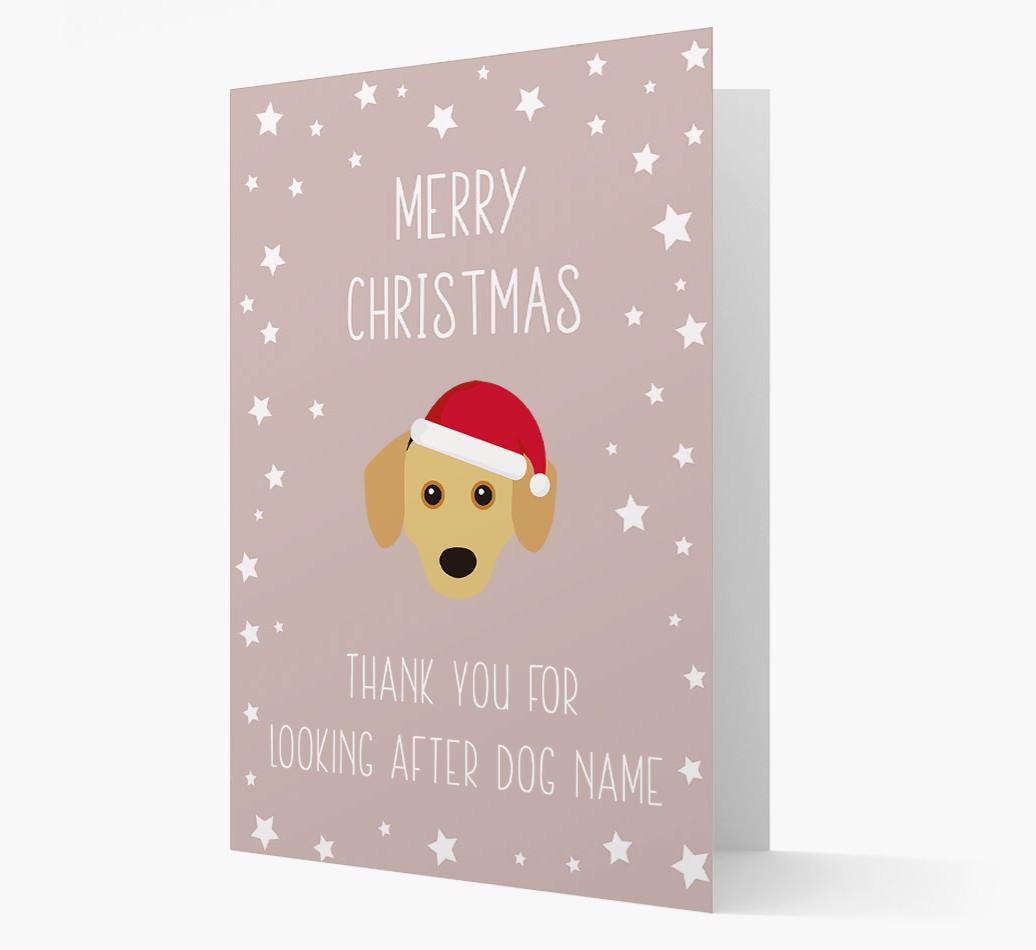 'Thank You' Christmas Card with your {breedFullName} Christmas Icon