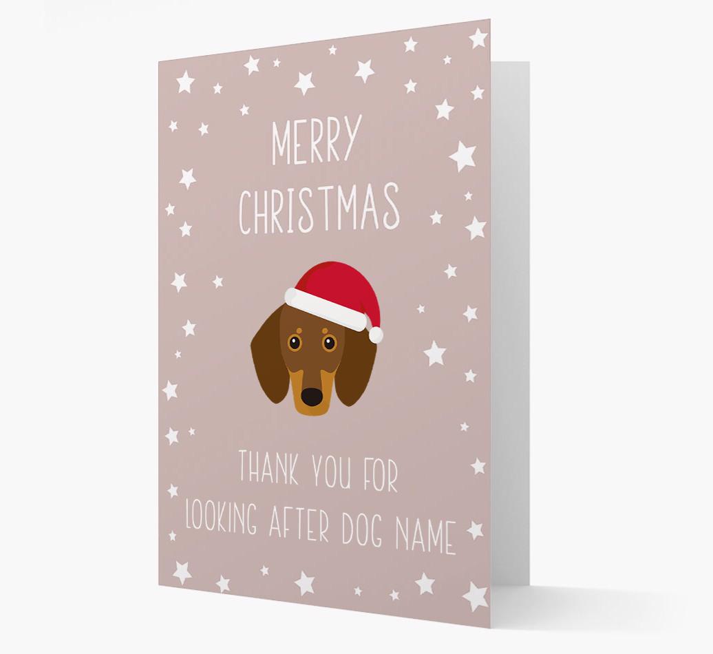 'Thank You' Christmas Card with your {breedFullName} Christmas Icon