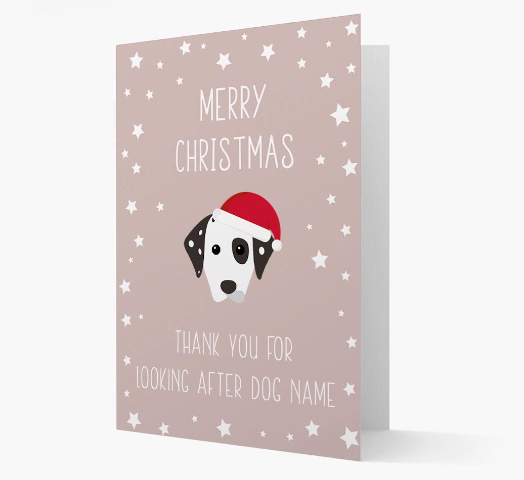 'Thank You' Christmas Card with your {breedFullName} Christmas Icon