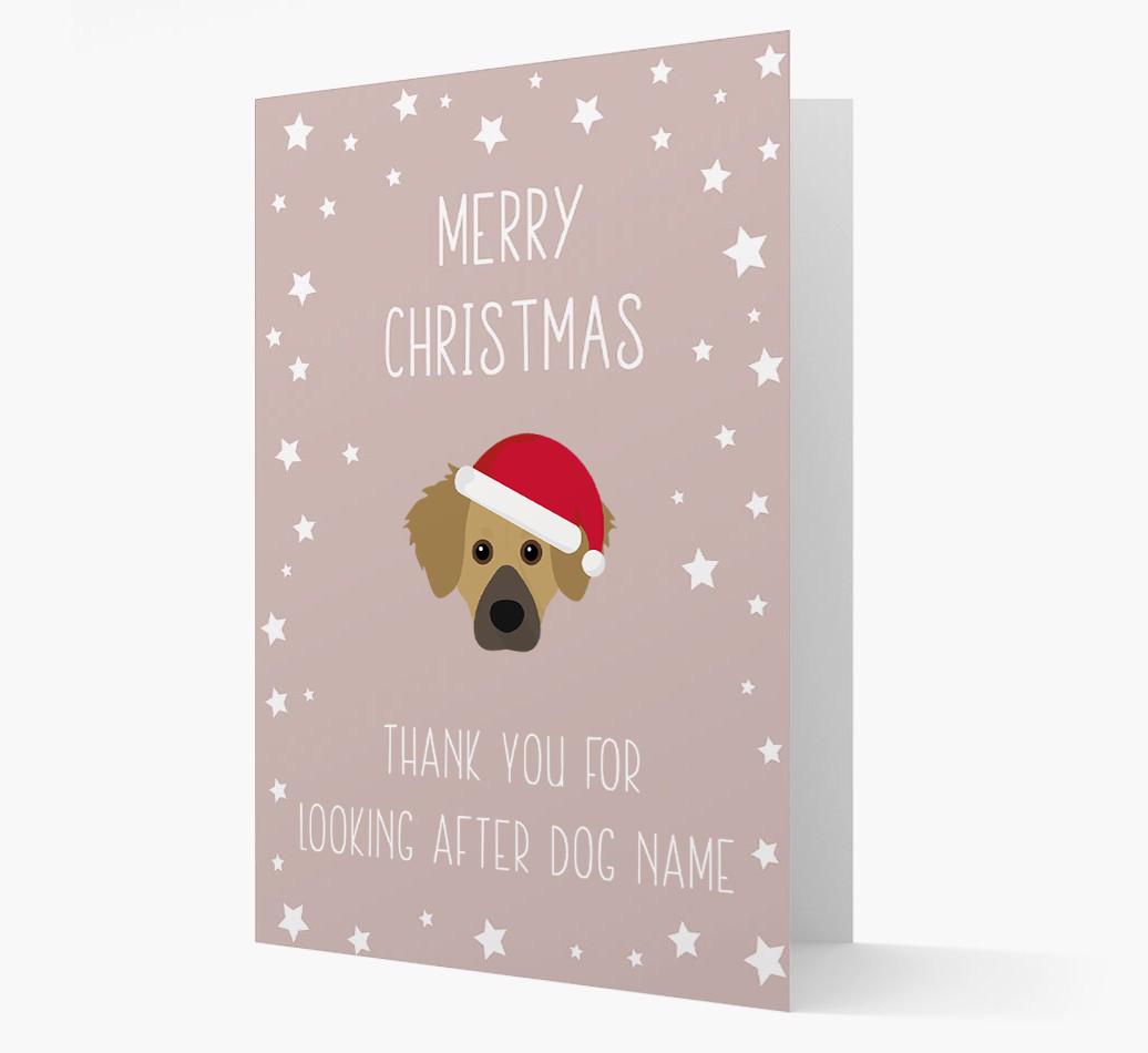 'Thank You' Christmas Card with your {breedFullName} Christmas Icon