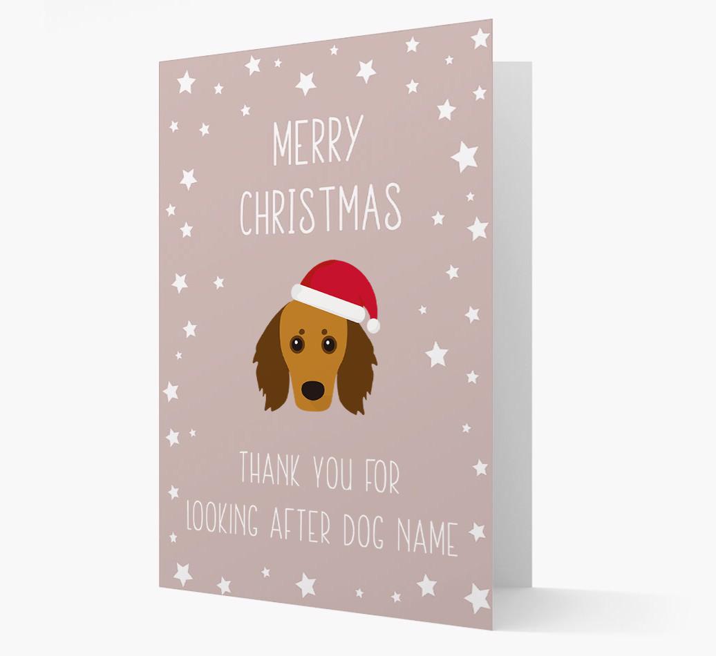 'Thank You' Christmas Card with your {breedFullName} Christmas Icon