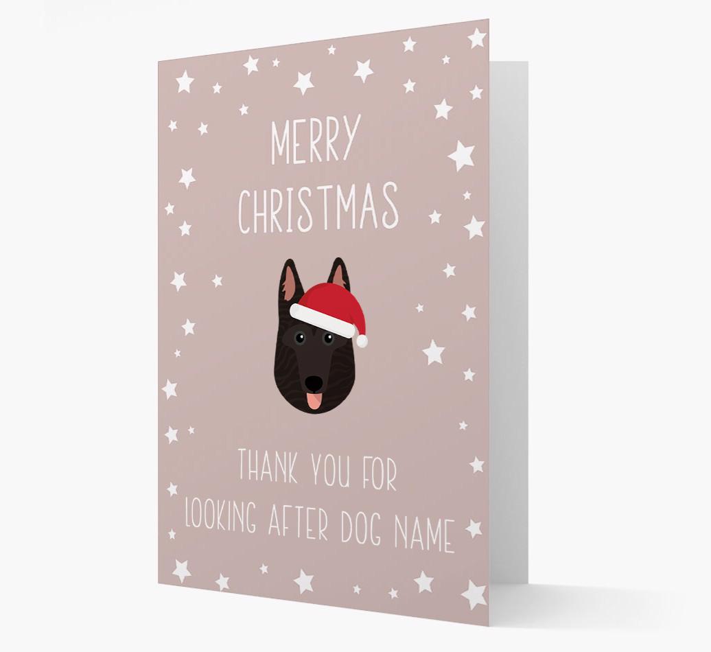 'Thank You' Christmas Card with your {breedFullName} Christmas Icon