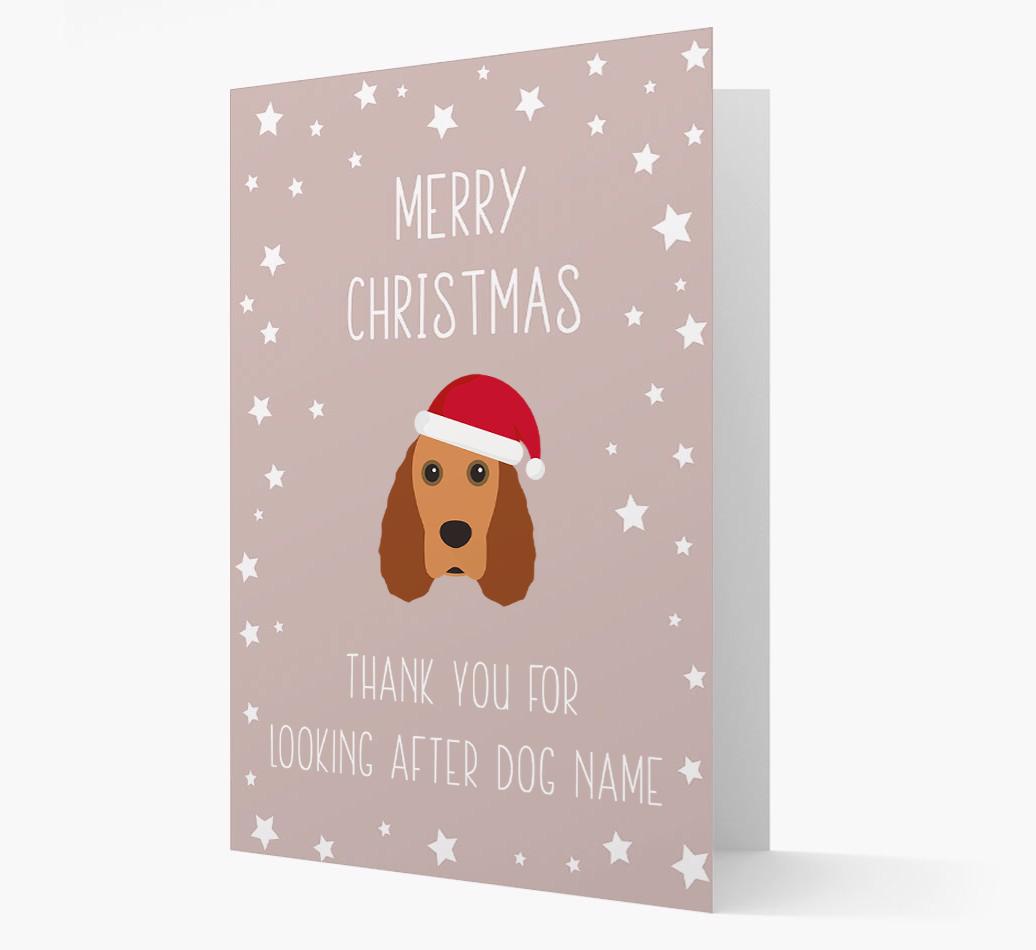 'Thank You' Christmas Card with your {breedFullName} Christmas Icon