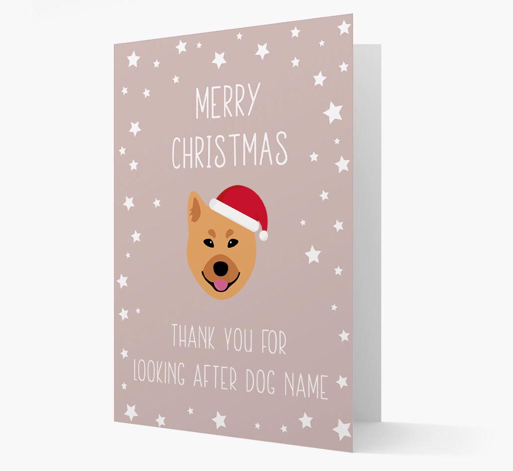 'Thank You' Christmas Card with your {breedFullName} Christmas Icon