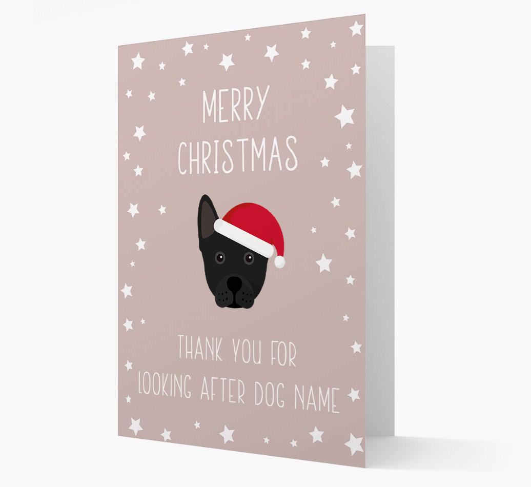 'Thank You' Christmas Card with your {breedFullName} Christmas Icon