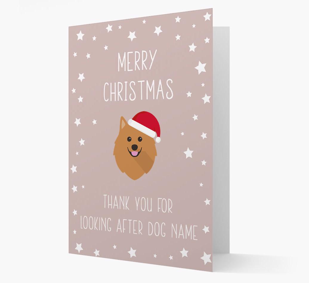 'Thank You' Christmas Card with your {breedFullName} Christmas Icon