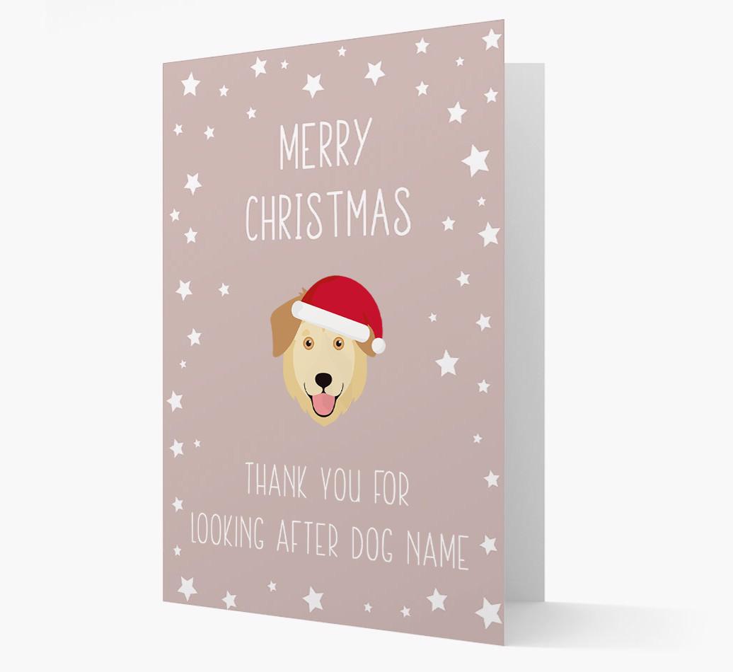 'Thank You' Christmas Card with your {breedFullName} Christmas Icon