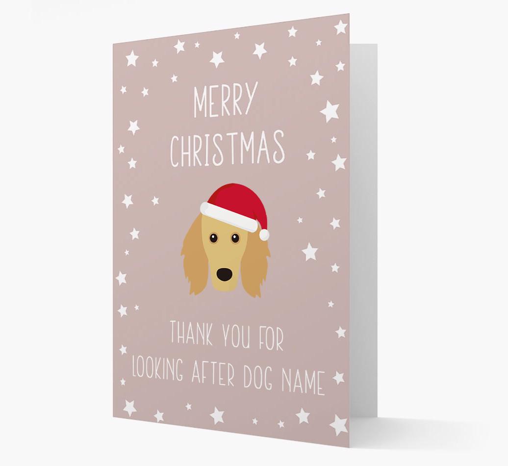 'Thank You' Christmas Card with your {breedFullName} Christmas Icon