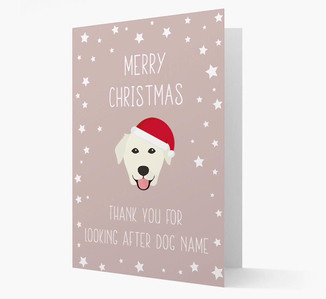 'Thank You' Christmas Card with your {breedFullName} Christmas Icon