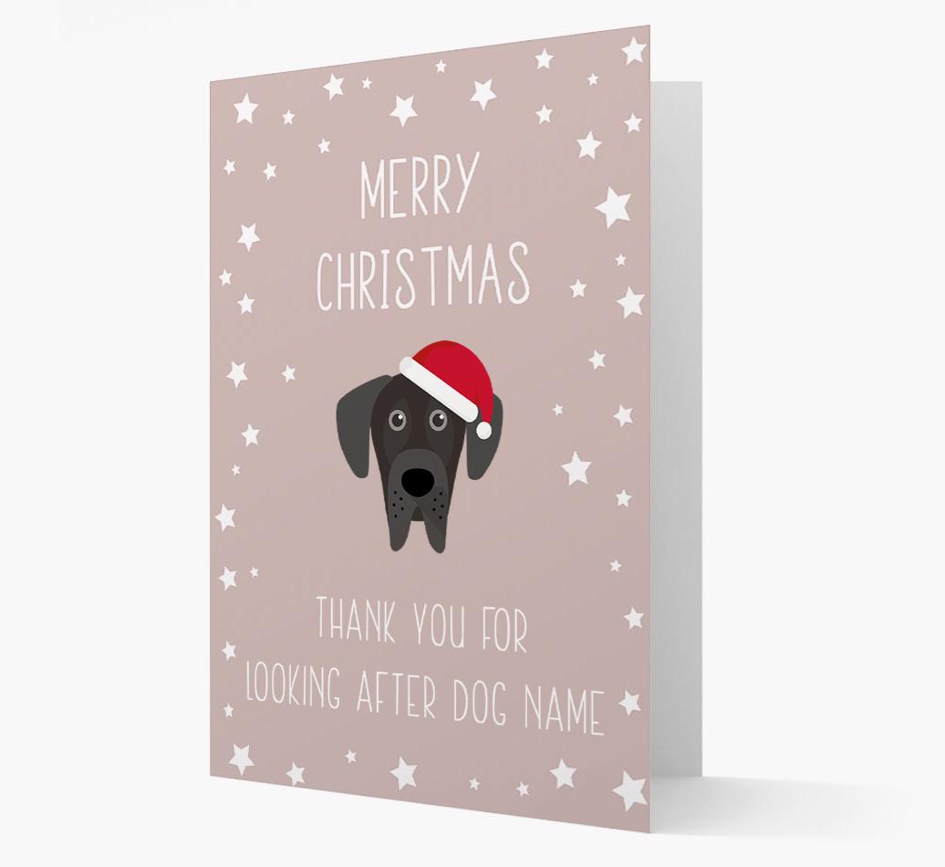 'Thank You' Christmas Card with your {breedFullName} Christmas Icon