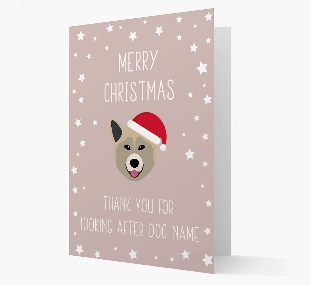 'Thank You' Christmas Card with your {breedFullName} Christmas Icon