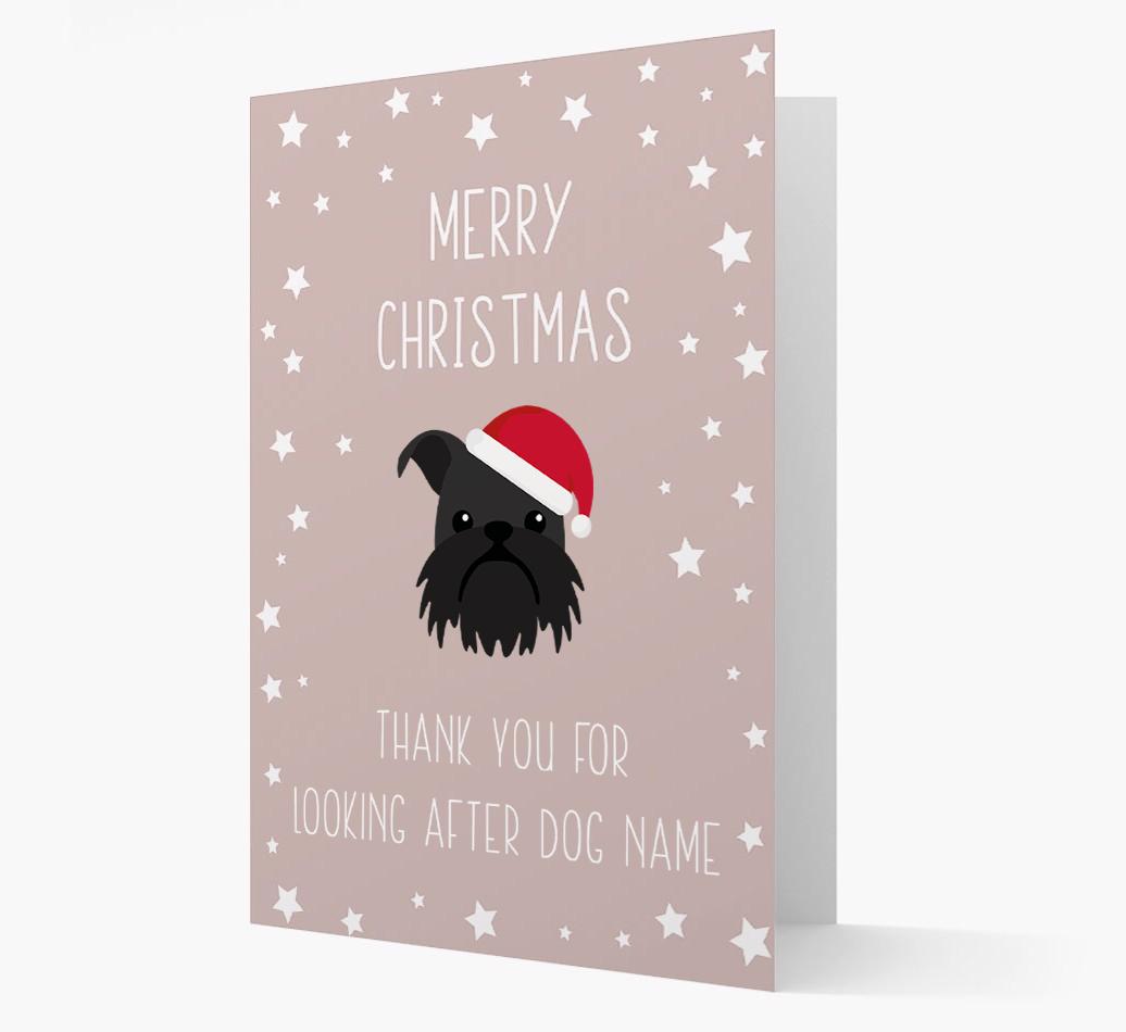 'Thank You' Christmas Card with your {breedFullName} Christmas Icon