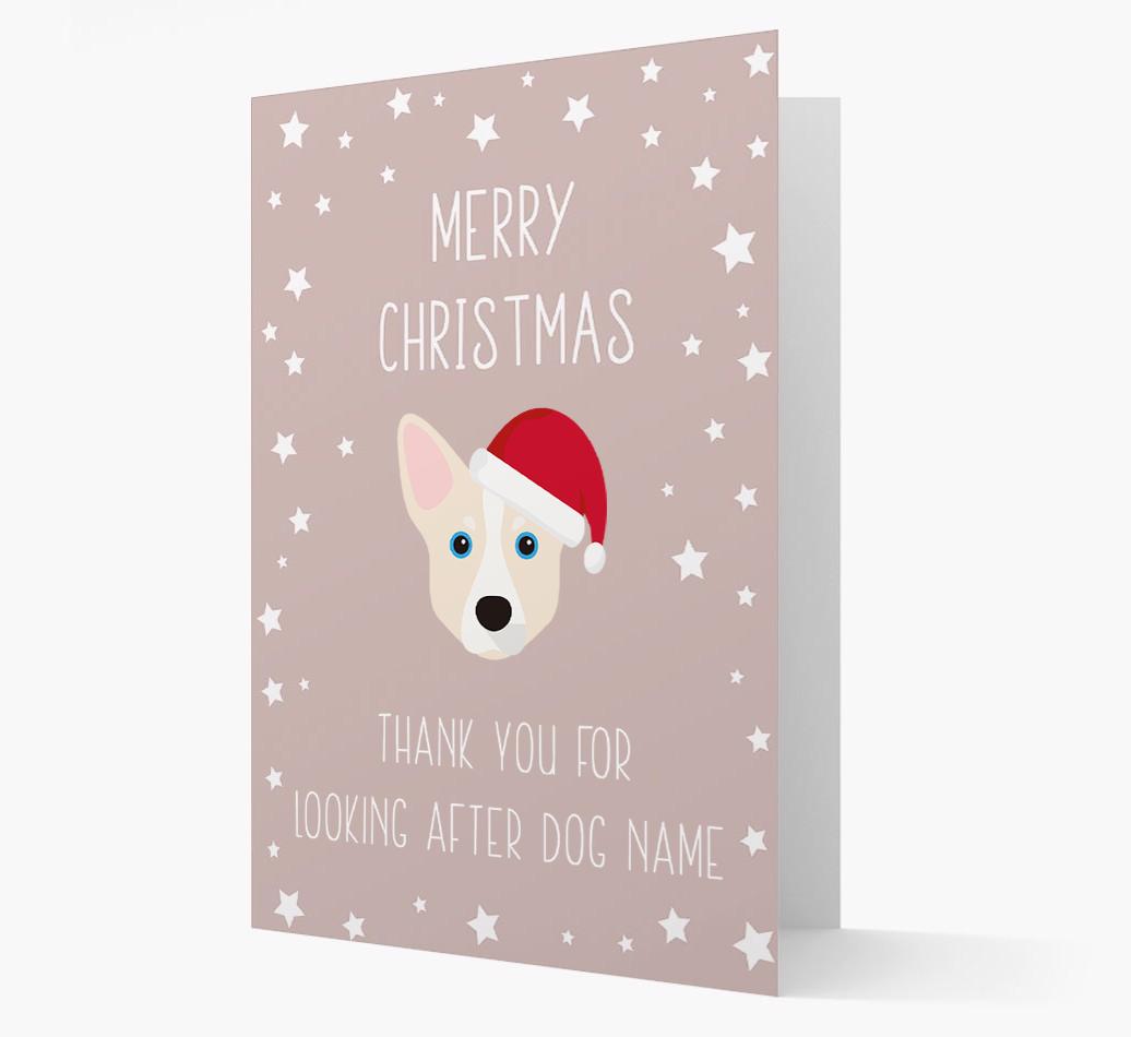 'Thank You' Christmas Card with your {breedFullName} Christmas Icon