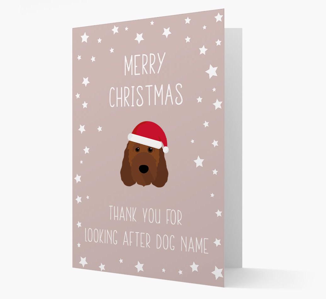 'Thank You' Christmas Card with your {breedFullName} Christmas Icon