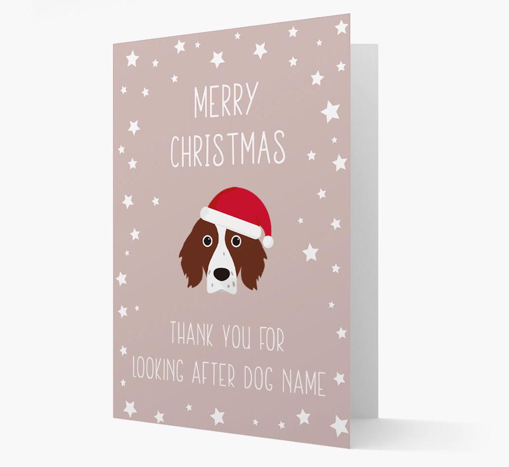 'Thank You' Christmas Card with your {breedFullName} Christmas Icon