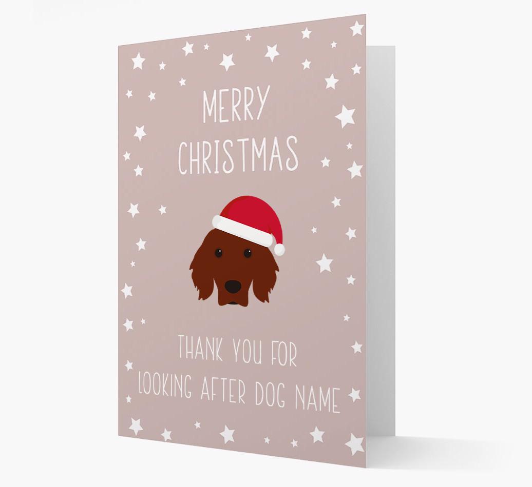 'Thank You' Christmas Card with your {breedFullName} Christmas Icon