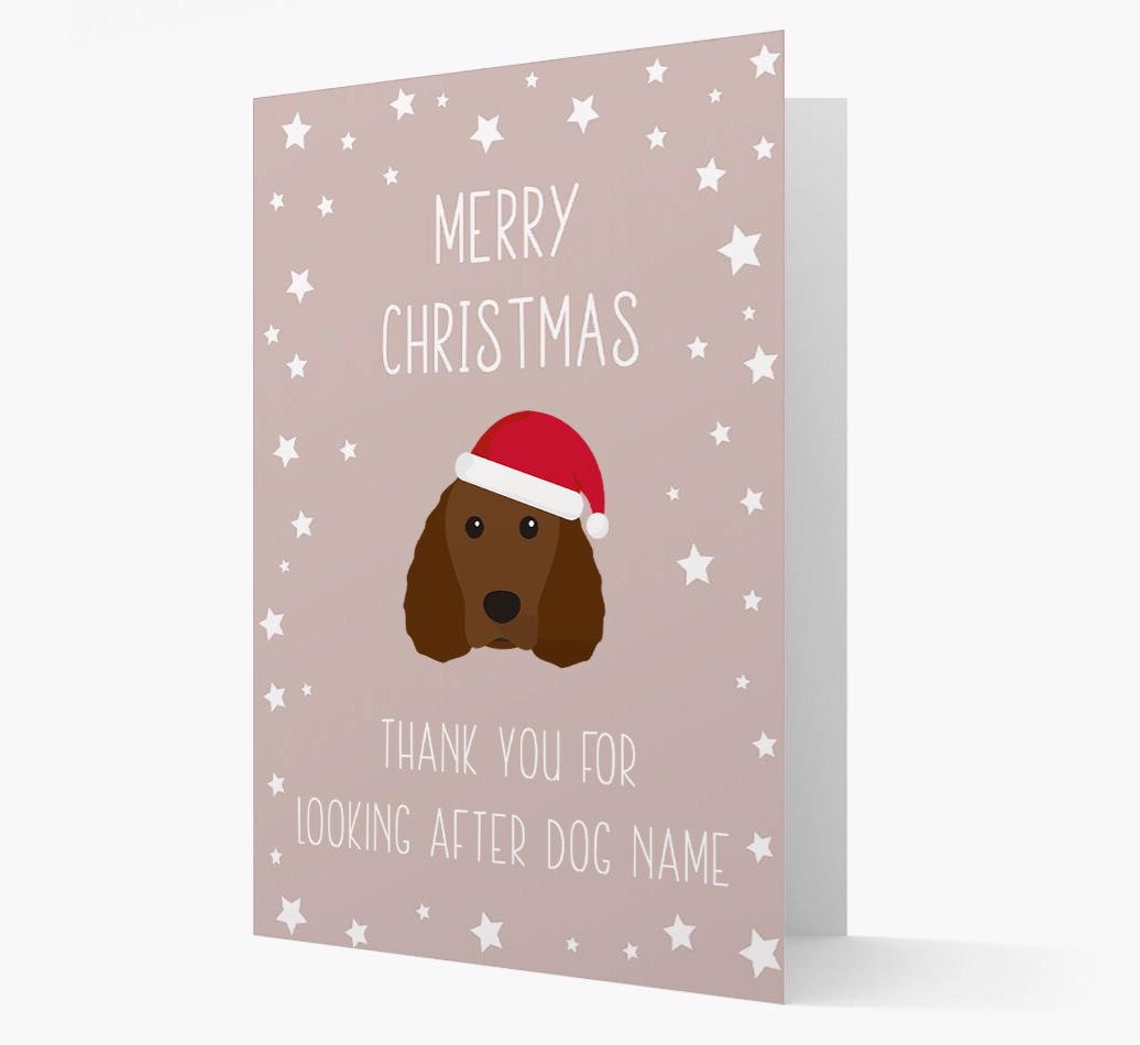 'Thank You' Christmas Card with your {breedFullName} Christmas Icon