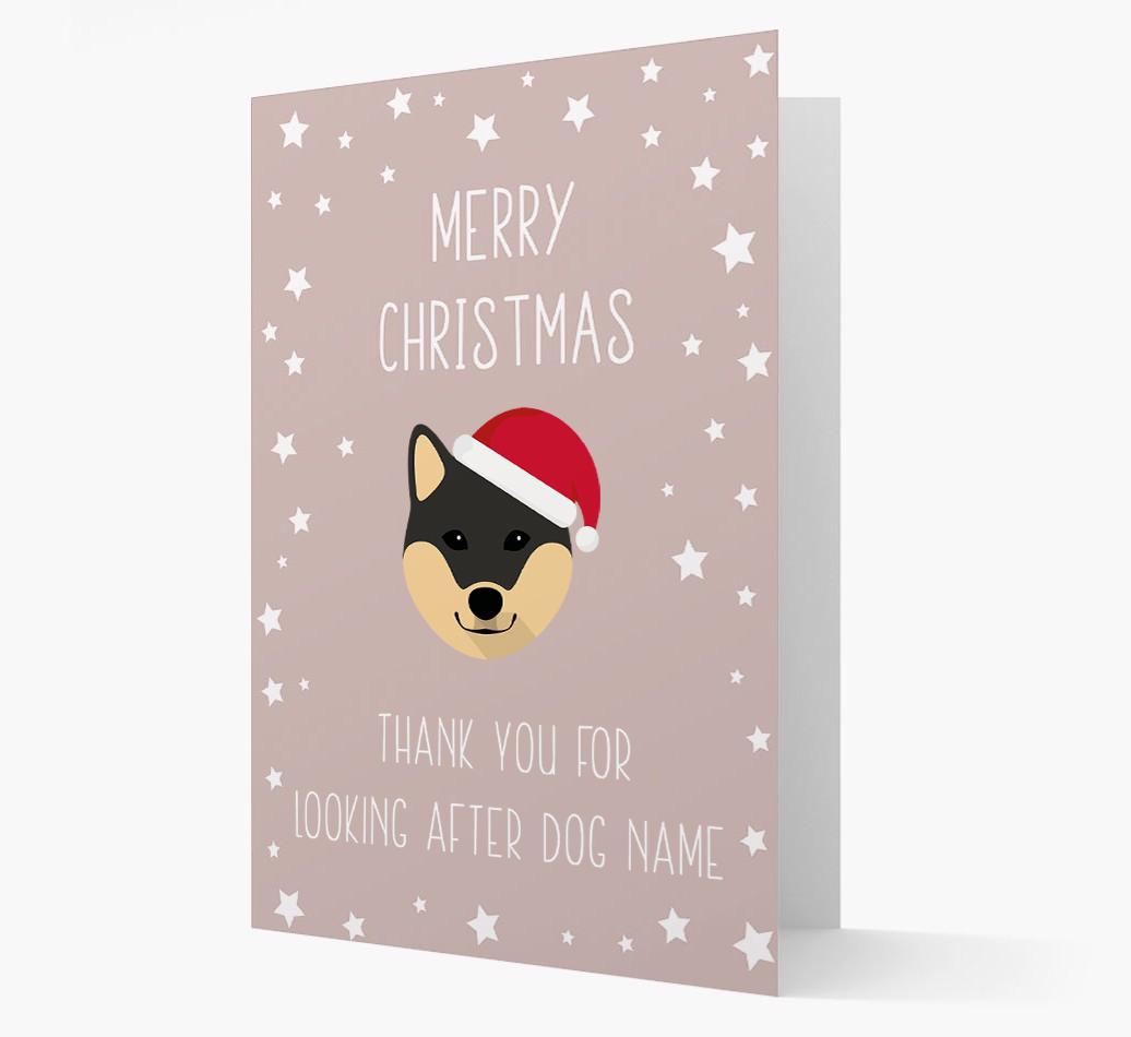 'Thank You' Christmas Card with your {breedFullName} Christmas Icon
