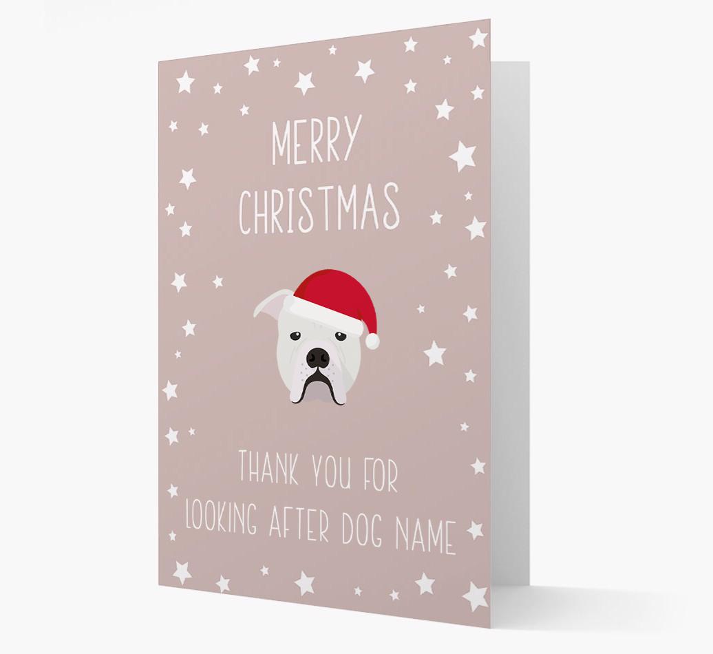 'Thank You' Christmas Card with your {breedFullName} Christmas Icon