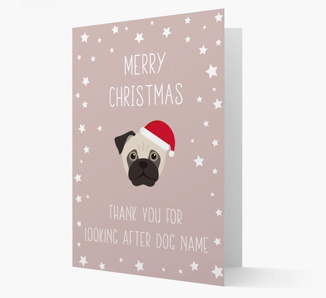 'Thank You' Christmas Card with your {breedFullName} Christmas Icon