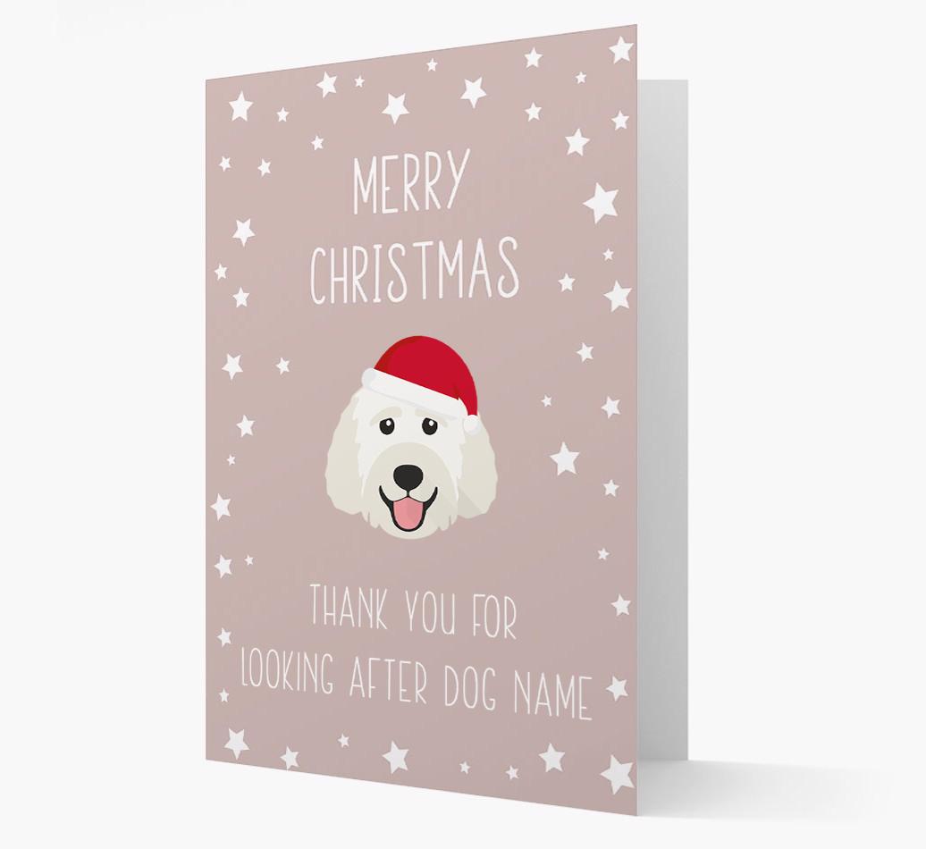 'Thank You' Christmas Card with your {breedFullName} Christmas Icon