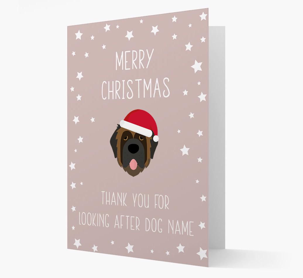 'Thank You' Christmas Card with your {breedFullName} Christmas Icon